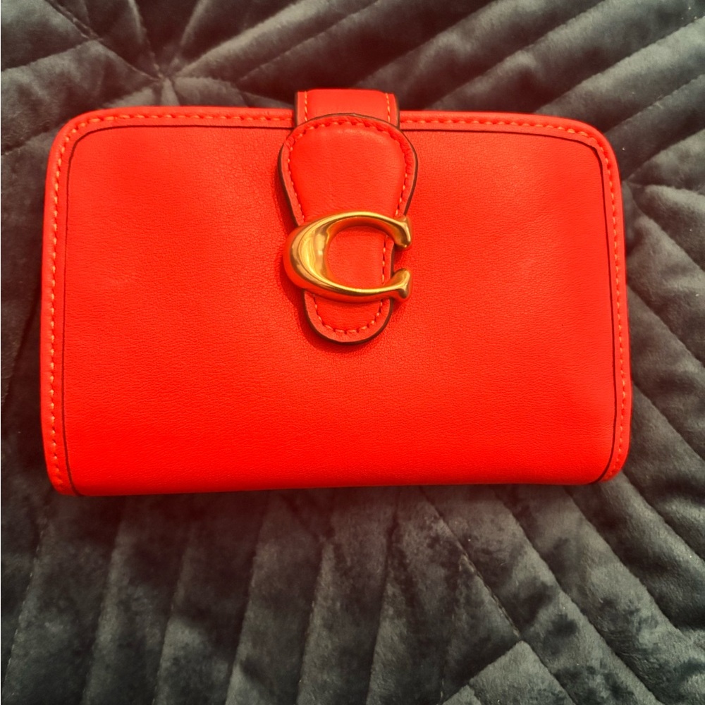 Coach Tabby Wallet Red Orange